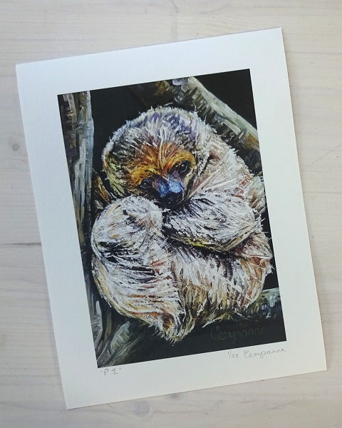 P.J. sloth limited edition print