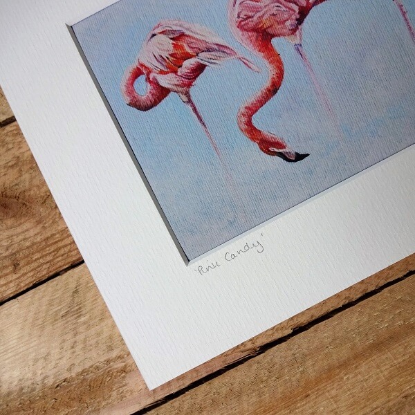 Pink Candy - 5" x 7" Flamingo Limited Edition Print - Image 3