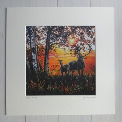 Deer Heart giclee print claire cerysanne groves shop