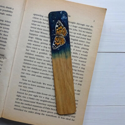 Celtic butterfly miniature art bookmark