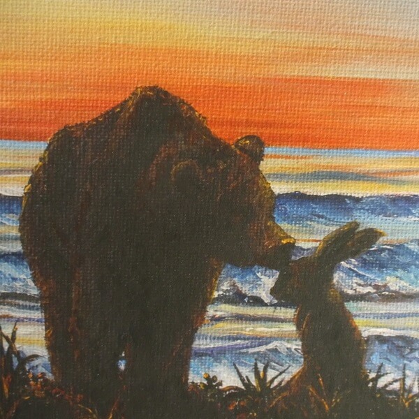Sea of Honey - 8"x 8" Bear and Hare Limited Edition Giclee Print - Image 3