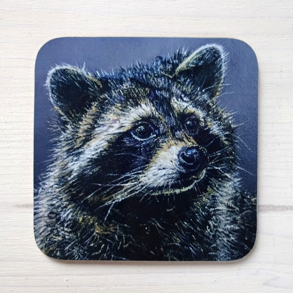 vinnie raccoon coasters