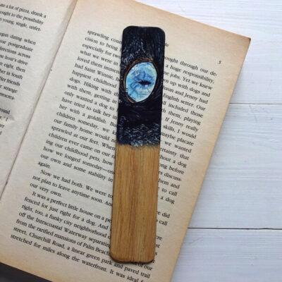 Cat's eye miniature art bookmark