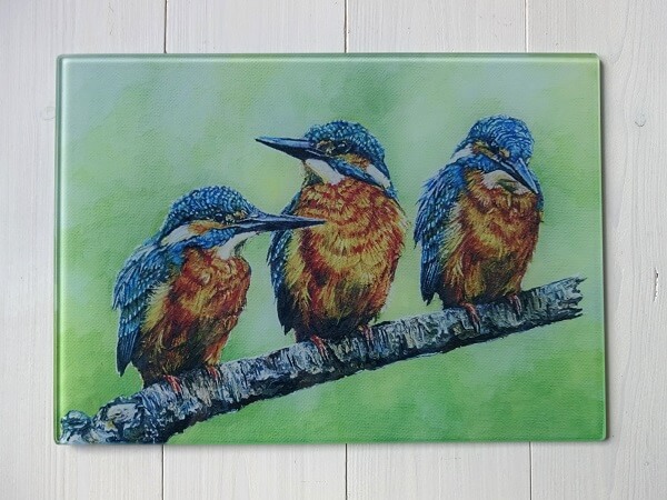 river realm kingfisher work top saver by Claire Cerysanne Groves imperfect