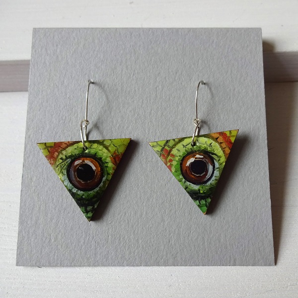 Eyes - Hand Painted Earrings - Image 3