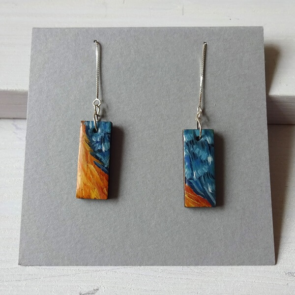 Wings - Hand Painted Earrings - Image 4