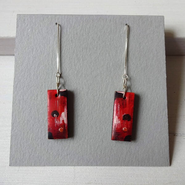 Wings - Hand Painted Earrings - Image 6