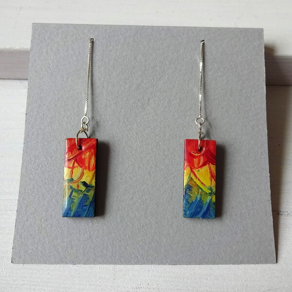 Wings - Hand Painted Earrings - Image 8
