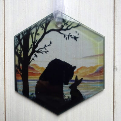 hare and bear sweet as honey suncatcher
