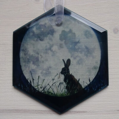 hare and moon imperfect suncatcher