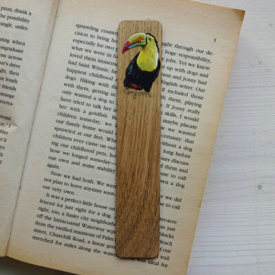 toucan miniature art bookmark