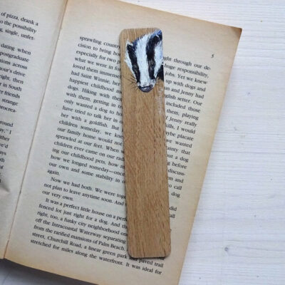 badger miniature art bookmark
