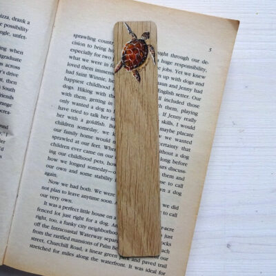 turtle miniature art bookmark