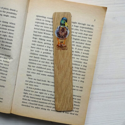 duck miniature art bookmark