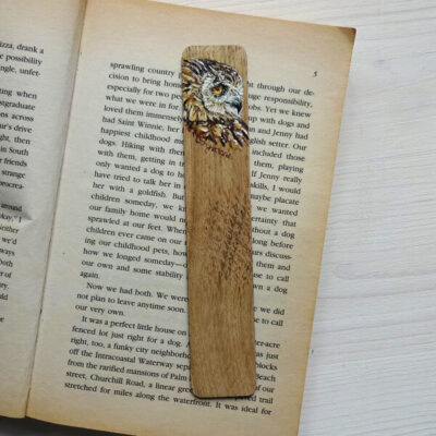 owl miniature art bookmark