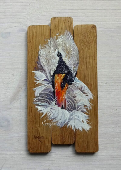 Nestle oak panel painting