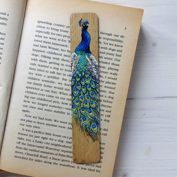 peacock miniature art