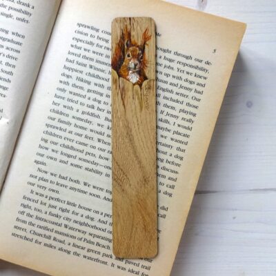 red squirrel miniature art