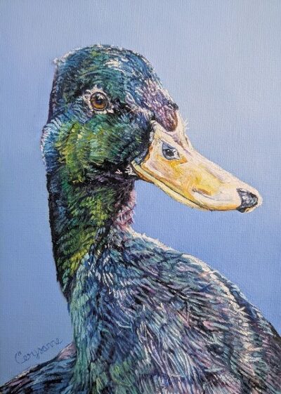 Em - Duck Mixed Media Painting