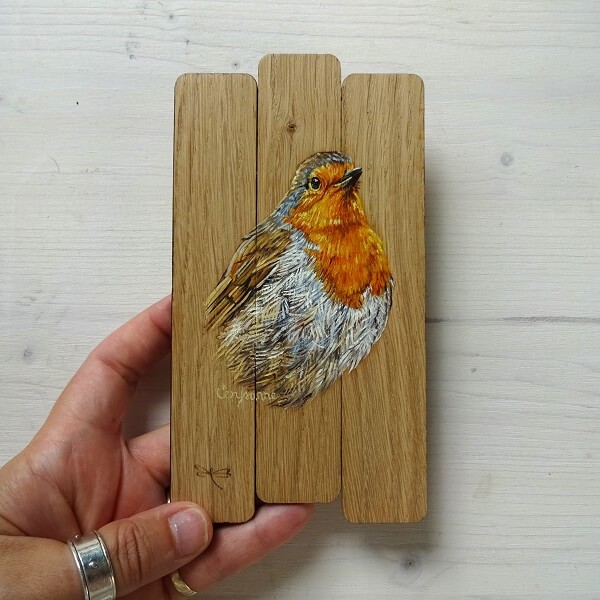 Ray - Robin Mixed Media Panel - Image 4